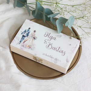Ślub - personalizowane pudełko na pieniądze, gotówkę