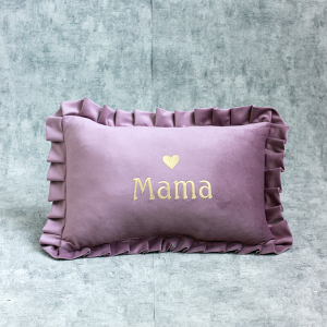 Poduszka, wałek haftowana z falbanką - wyjątkowy prezent Dzień Mamy/ Matki