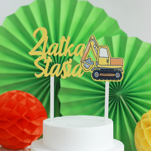Topper na tort /  dowolne imię, wiek , grafika - topper w kolorze - urodziny, imieniny, dowolne okazję 