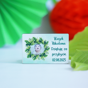 Podziękowanie dla gości w stylu safari - magnes z dowolnym zdjęciem/ podziękowanie/ goście/ urodziny/ roczek