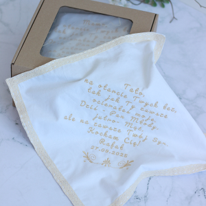 Podziękowanie dla Rodziców chusteczka haftowana, dla mamy/ taty - Ślub/ Wesele