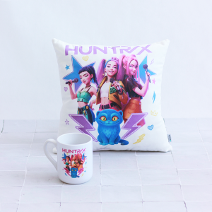 Poduszka/ kubek/ zestaw kolorowy nadruk K- Pop Demon Hunters - prezent dziecko/ urodziny