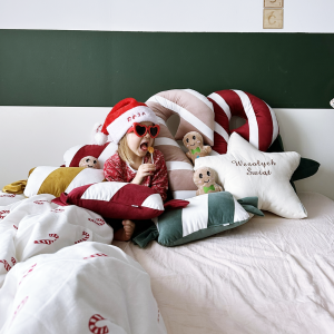 Laska cukrowa/ poduszka dekoracyjna/ welur - Święta Bożego Narodzenia