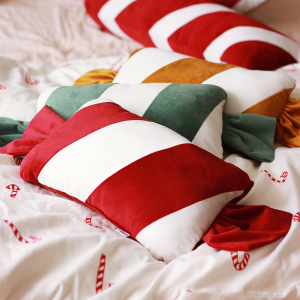 Poduszka welur cukierek - Święta Bożego Narodzenia/ dekoracja