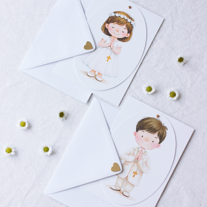 Zaproszenie komunijne/ zaproszenie z papieru na I Komunię Świętą - wyjątkowe zaproszenie I Komunia Święta