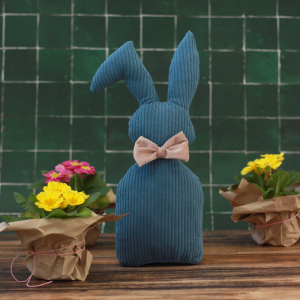 Zając z kokardą/ materiał/ zając do postawienia/ zając Wielkanocny/ zając dekoracja - Wielkanoc