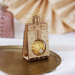 Podziękowanie dla gości/ Ferrero Rocher/ krzyż - I Komunia Święta