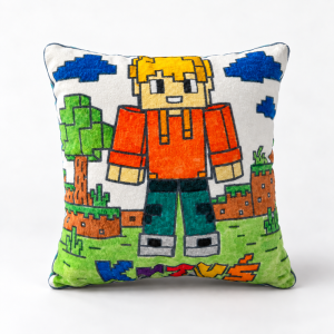 Poduszka kolorowanka Minecraft / Dzień Chłopaka - prezent / Zestaw kreatywny do samodzielnego pokolorowania