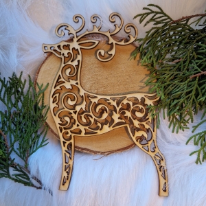 Dekoracja świąteczna/ renifer ażur - Święta Bożego Narodzenia 