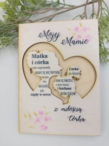 Kartka/ pamiątka/ tabliczka - prezent Dzień Mamy/ Matki
