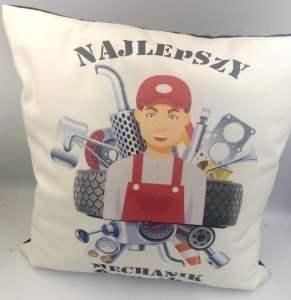Poduszka nadruk Najlepszy mechanik w mieście - prezent, urodziny, mechanik samochodowy/ Dzień Taty/ Dzień Ojca