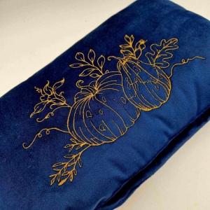 Poduszka wałek haftowana/ haft/ dynia - dekoracja/ ozdoba Halloween