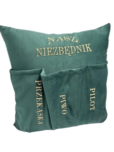 Poduszka haftowana/ haft/ organizer Nasz niezbędnik - prezent/ urodziny/ parapetówka