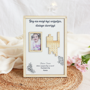 Tabliczka/ ramka/ obraz/ krzyżówka/ personalizacja/ dowolne zdjęcie - prezent Dzień Babci i Dziadka