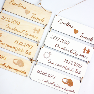 Tabliczka/ Historia Miłości/ Love Story/ duża/ personalizacja - prezent Walentynki