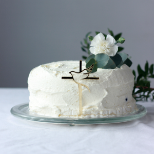 I Komunia Święta, Chrzest - topper na tort, krzyżyk, lustro