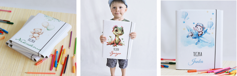Personalizowane teczki na prace plastyczne